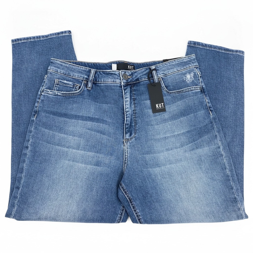 Kut from the Kloth Blue Denim Straight Leg Jeans | Women’s Plus 14